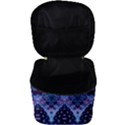 Blue Elegance Elaborate Fractal Fashion Make Up Travel Bag (Big) View3