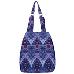 Blue Elegance Elaborate Fractal Fashion Center Zip Backpack