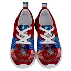 Happy 4th Of July Running Shoes by FantasyWorld7