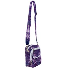 Purple Fractal Lace V Shape Shoulder Strap Belt Bag by KirstenStar