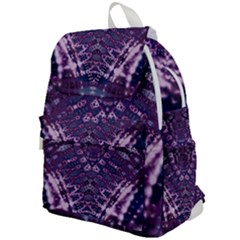 Purple Fractal Lace V Shape Top Flap Backpack by KirstenStar