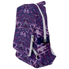 Purple Fractal Lace V Shape Travelers  Backpack by KirstenStar