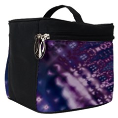 Purple Fractal Lace V Shape Make Up Travel Bag (small) by KirstenStar