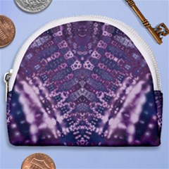 Purple Fractal Lace V Shape Horseshoe Style Canvas Pouch by KirstenStar