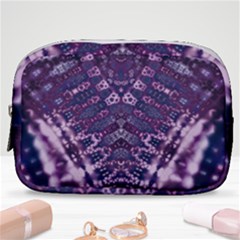 Purple Fractal Lace V Shape Make Up Pouch (small) by KirstenStar