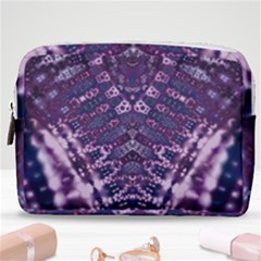 Purple Fractal Lace V Shape Make Up Pouch (medium) by KirstenStar