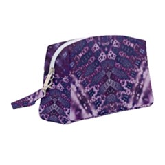 Purple Fractal Lace V Shape Wristlet Pouch Bag (medium) by KirstenStar