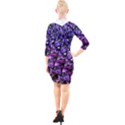  Blue purple Shattered Glass Quarter Sleeve Hood Bodycon Dress View2