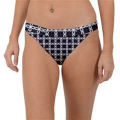 Purple Pattern Texture Band Bikini Bottom