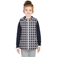 Purple Pattern Texture Kids  Hooded Puffer Vest