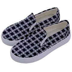 Purple Pattern Texture Kids  Canvas Slip Ons