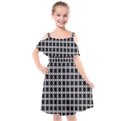 Purple Pattern Texture Kids  Cut Out Shoulders Chiffon Dress by HermanTelo