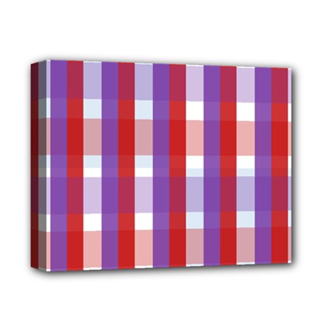 Gingham Pattern Line Deluxe Canvas 14  X 11  (stretched)