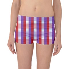 Gingham Pattern Line Boyleg Bikini Bottoms