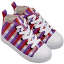 Gingham Pattern Line Kids  Mid-Top Canvas Sneakers View3