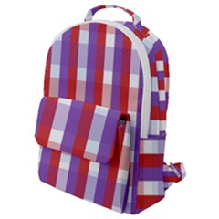 Gingham Pattern Line Flap Pocket Backpack (small) by HermanTelo