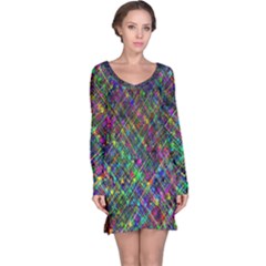 Pattern Artistically Long Sleeve Nightdress