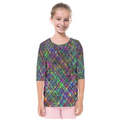 Pattern Artistically Kids  Quarter Sleeve Raglan Tee