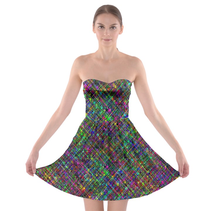 Pattern Artistically Strapless Bra Top Dress