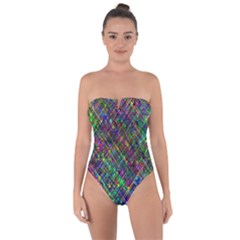 Pattern Artistically Tie Back One Piece Swimsuit