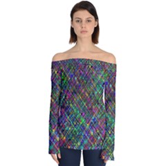 Pattern Artistically Off Shoulder Long Sleeve Top