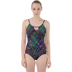 Pattern Artistically Cut Out Top Tankini Set