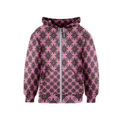 Purple Pattern Texture Kids  Zipper Hoodie