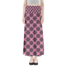 Purple Pattern Texture Full Length Maxi Skirt