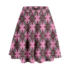 Purple Pattern Texture High Waist Skirt