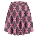 Purple Pattern Texture High Waist Skirt View2