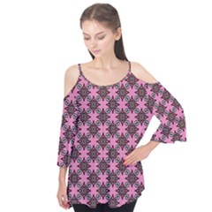 Purple Pattern Texture Flutter Tees