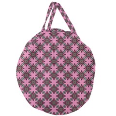 Purple Pattern Texture Giant Round Zipper Tote