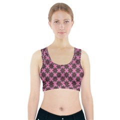 Purple Pattern Texture Sports Bra With Pocket