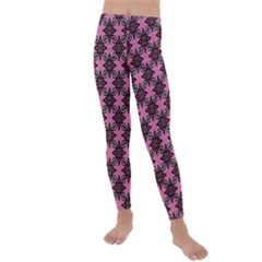 Purple Pattern Texture Kids  Lightweight Velour Leggings