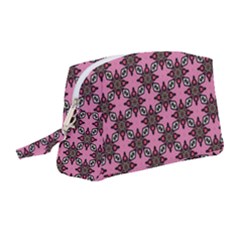 Purple Pattern Texture Wristlet Pouch Bag (medium)