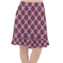 Purple Pattern Texture Fishtail Chiffon Skirt View1