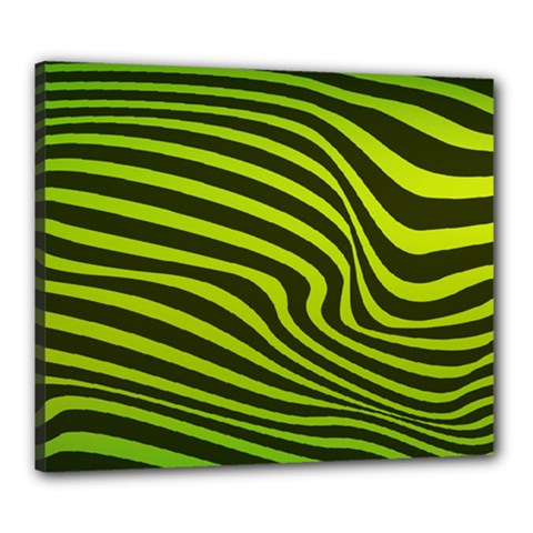 Wave Green Canvas 24  X 20  (stretched)