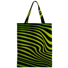 Wave Green Zipper Classic Tote Bag