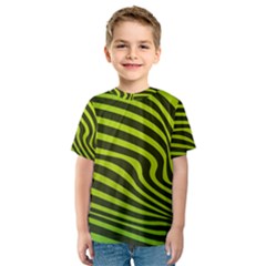 Wave Green Kids  Sport Mesh Tee