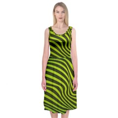 Wave Green Midi Sleeveless Dress by HermanTelo