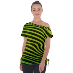 Wave Green Tie-up Tee