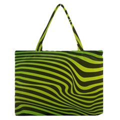 Wave Green Zipper Medium Tote Bag