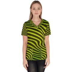 Wave Green Women s V-neck Scrub Top