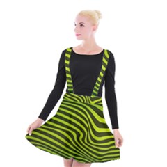 Wave Green Suspender Skater Skirt