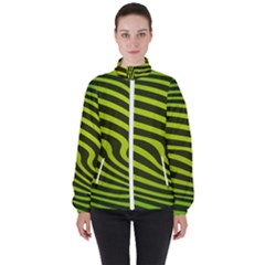 Wave Green Women s High Neck Windbreaker