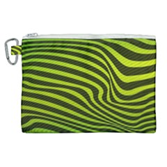 Wave Green Canvas Cosmetic Bag (xl) by HermanTelo