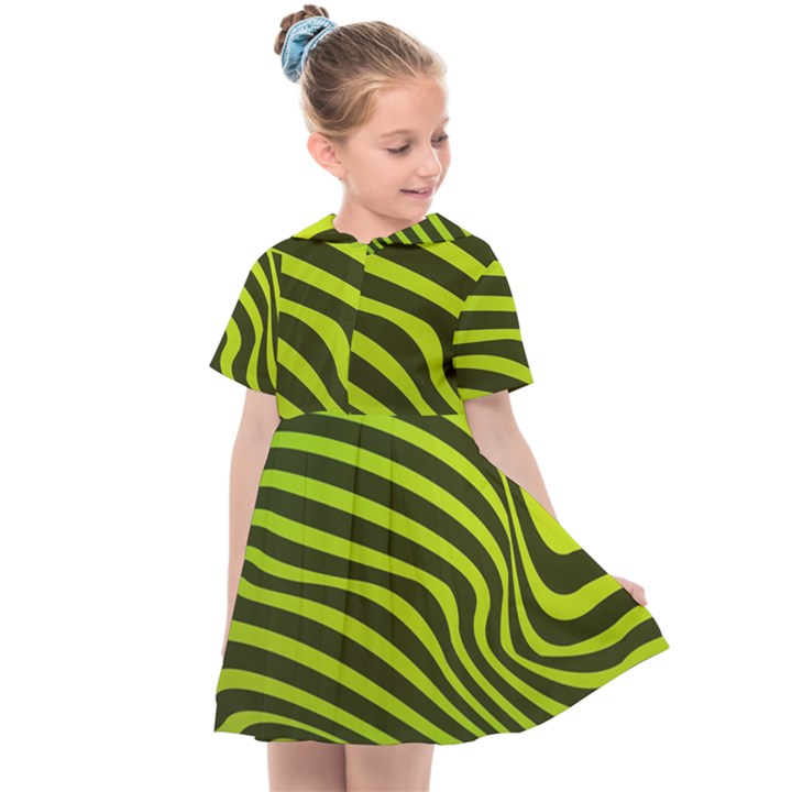 Wave Green Kids  Sailor Dress