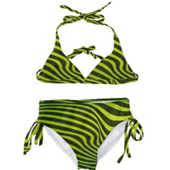 Wave Green Kids  Classic Bikini Set by HermanTelo