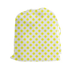 Yellow White Drawstring Pouch (xxl)