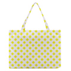 Yellow White Zipper Medium Tote Bag by HermanTelo